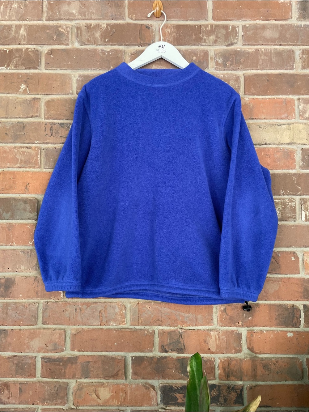 Lands' End Royal Blue Crewneck Fleece Sweater